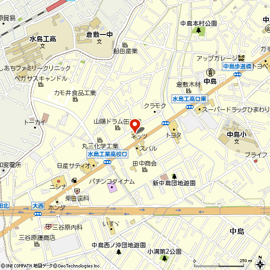 タイヤ館倉敷中島付近の地図